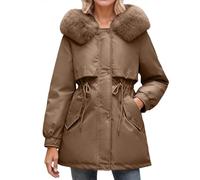 Doudounes Femme Blouson Hiver Sherpa Doudoune Chauffante Veste Chaude Ensemble Chic Et Elegant Blazer Manteau Chaud Court Polaire Avec Capuche Parka Fourrure Matelassée Blanche Noir Plume Vêtement