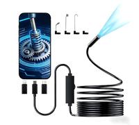Douevo Caméra d'inspection HD 1920P avec lumière, endoscope semi-rigide de 5 m - 8 lumières LED, étanche IP67, Plug & Play pour iPhone/Android/iPad