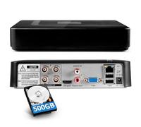 Douevo Enregistreur DVR de sécurité 5 MP 4 canaux avec disque dur de 500 Go, enregistreur vidéo numérique de surveillance H.265+ 4 canaux, hybride 5 en 1 (TVI/AHD/CVI/CVBS/IPC) CCTV DVR pour caméra de