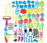 Dough Toolsset De 136 Pcs Smart Clay Dough Tools Cutters Formes Animales Moules Expressioncouleurs Assorties