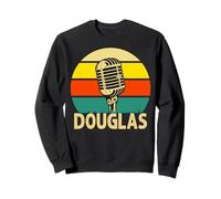 Douglas Microphone rétro avec nom des années 80 Sweatshirt