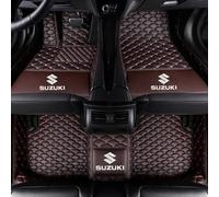 DoUiabc Tapis de Sol de Voiture pour Suzuki Fronx, Ensemble de Tapis à Couverture Complète en Cuir Personnalisé, Tapis de Protection Imperméable Toutes Saisons,-Brown-