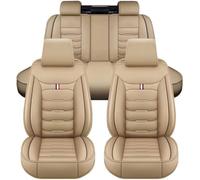 DOUII Housse de Siège Voiture pour Ford Mondeo'07 MK4 2007-2009 2010 2011 2012 2013 2014, Ensembles de Housses de Siège Imperméable Nonslip Cuir Protege Siege Voiture,Beige