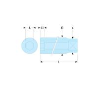 Douille 1/4 6 pans de 3/8 - FACOM - R.3/8
