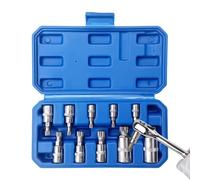 Douille 12 pans 10 pièces M4-18 outils réparation avec boîtier de rangement | Douille métrique 12 pans Pour entretien machines réparation auto assemblage meubles châssis