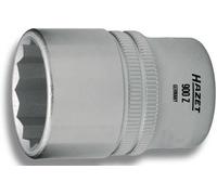 Hazet 900AZ-1.1/4 Douille carré creux 12,5 mm/profil traction à 12 pans extérieurs Taille 1,1/4 longueur 50 mm