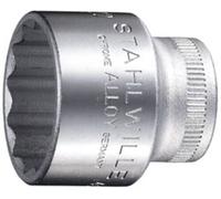 Stahlwille Douille 02010017 12 pans extérieurs 17 mm – Longueur 31 mm – Propulseur 3/8" (10 mm)