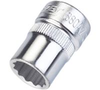 Hazet 880AZ-7/16 Douille carré creux 10 mm/profil traction à 12 pans extérieurs Taille 7/16 longueur 26 mm
