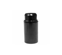 Douille 2A E-14 lisse noire, idéale pour l'éclairage ambiant, compatible avec les ampoules E-14, installation facile et design moderne.