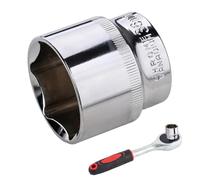Douille 36 Mm Pour Embout 1/2 Pouce | Douille Hexagonale 6 Pans Pour Cliquets À Embout - Accessoires pour Clé à Pneu en Acier Destinés aux Gros Véhicules et Engins de Chantier