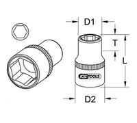 KS TOOLS Douille hexagonale 3/4" courte 1.5/16" - 911.3439