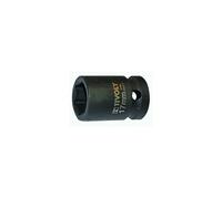 TIVOLY - Douille à Choc 1/2" Impact pour Vis 6 Pans (Hexagonale) - Acier CrMo Haute Résistance - Finition Phosphate Noir - Spécial Boulonneuse et Clé à Choc - Gamme ShockSeries - Taille Ø17mm/L38mm