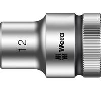 Wera 05003603001 8790 Hmc Douille Zyklop à emmanchement 1/2", 12.0 mm, Argent/noir