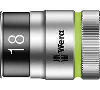 Wera 05003738001 8790 HMC HF Douille Zyklop à emmanchement 1/2" (HF = avec fonction de retenue), 18.0 mm, Vert