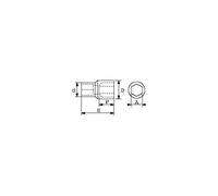 Douille 6 pans - ouverture maximum 10 mm - série standard 1/2" SAM OUTILLAGE