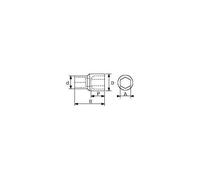 Douille 6 pans - ouverture maximum 13 mm - série standard 1/2" SAM OUTILLAGE