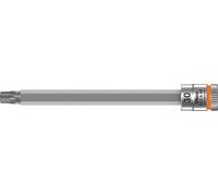 Wera 05003370001 8767 A HF Torx Douille-Embout Zyklop à emmanchement 1/4" avec fonction de retenue, TX 30 x 100 mm, Orange Vif