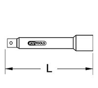 Douille 918.3897 3/20,3 cm Chromé + barres d'extension, 150 m