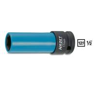 HAZET Douille 903SLG-17, 12,5 mm entraînement carré, 17 mm, avec douille plastique, montage de roue ménageant le matériau, spécialement pour les pneus avec jantes en aluminium