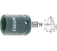Hazet 900S-22 Douille à chocs/carré creux 12,5 mm/profil traction à 6 pans extérieurs Taille 22 longueur 40 mm