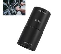 Douille à choc à double extrémité 1/2", douille d'écrou de roue de 20,5 mm et 21,5 mm, outil de clé à chocs 1/2", 6 points, clé à écrou de roue CR-MO, douilles d'écrou de roue compatible avec Ford