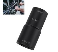 Douille à choc à double extrémité 1,27 cm, douille d'écrou de roue de 17,5 mm et 22,5 mm, outil de clé à choc 1/2", 6 points, clé à écrou de roue CR-MO, douilles à écrou de roue compatible avec Ford