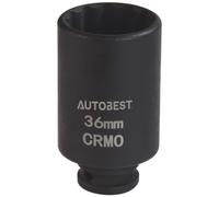 Douille longue à choc 12 pans carré 1/2 36mm AUTOBEST - Réf. 325991