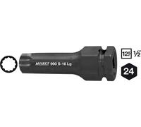 Douille à choc denture multiple (XZN) 14 mm Longueur: 75 mm Hazet 990S-14LG Propulseur: 1/2 (12.5 mm) 1 pc(s)