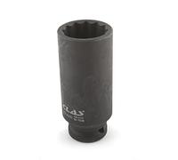 Douille à choc écrou moyeu VAG 12 pans 27mm 1/2" L.85mm Cr-Mo - SA 7038 - CLAS Equipements