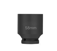 Douille à chocs 6 pans, entraînement 1", 17-130 mm, taille métrique, écrou d'axe de broche en acier allié, douille à chocs(58MM)