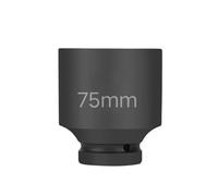 Douille à chocs 6 pans, entraînement 1", 17-130 mm, taille métrique, écrou d'axe de broche en acier allié, douille à chocs(75MM)