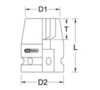 Douille à chocs courte TORX® 1/2'', E8 KSTOOLS - 9110975