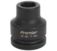 Sealey 17mm 1.9cmSq Taille Métrique Impact Douille Walldrive Hexagonale 6 Point