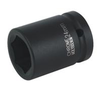 Sealey 24mm 1.9cmSq Taille Métrique Impact Douille Walldrive Hexagonale 6 Point