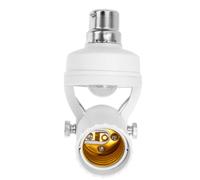 Douille à Détecteur de Mouvement pour Éclairage Automatique B22 Réglable | Capteur Infrarouge Passif, Détection à 360 Degrés sous Dix Mètres, Installation Facile, Modèle Blanc en PC et Fer