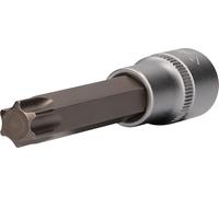 Douille à Embout Torx Manuelle 1/2" BT022988 - Longueur Totale Douille 100 mm - Mèche Tournevis T60 - Acier avec Surface Chrome Vanadium Mat de Haute Qualité - Robuste et Pratique - BRILLIANT TOOLS