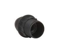 Douille à vis E14 - avec bague - chemise 1/2 filetée - noir DEBFLEX