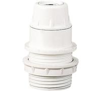 Douille à visser E14 plastique 1/2 filetéé + bague blanc EBENOID