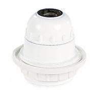 Douille à visser E27 plastique 1/2 filetée + bague blanc EBENOID