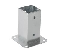 Douille à visser MiG-met - 50 x 50 mm Supports de poteau solides avec soudures solides et tôle épaisse, galvanisé pour résistance aux intempéries, idéal pour tonnelles, auvents, garages, manchons à