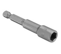 Douille adaptateur magnétique 1/4" 12 mm, compatible avec divers outils, idéal pour fixer et ajuster des accessoires dans les travaux techniques.