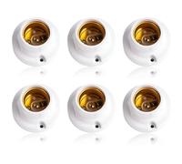 Douille Ampoule 6 Pièces Douille e27 Support de Lampe Plafonnier a Encastrer Douille de Chantier pour Ampoules à Incandescence Lampes Halogènes Blanc