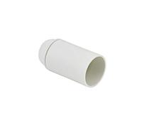 Douille ampoule - Soquet ampoule - Douille lumière - Douille de lampe - Douille De Chantier - Fourreau Lampe - DEBFLEX - Douille bakélite lisse E14 - Blanc 712500