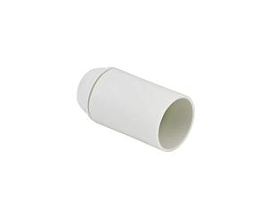 Douille ampoule - Soquet ampoule - Douille lumière - Douille de lampe - Douille De Chantier - Fourreau Lampe - DEBFLEX - Douille bakélite lisse E14 - Blanc 712500