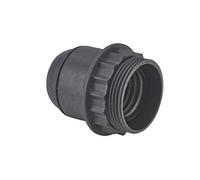 Douille ampoule - Soquet ampoule - Douille lumière - Douille de lampe - Douille E27 Chem 1/2 Filetee Avec Bague D58mm Raccord 10mm Noir - Debflex - 712700