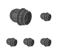 Douille ampoule - Soquet ampoule - Douille lumière - Douille de lampe - Douille E27 Chem 1/2 Filetee Avec Bague D58mm Raccord 10mm Noir - Debflex - 712700 (Lot de 5)