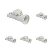 Douille ampoule - Soquet ampoule - Douille lumière - Douille de lampe - Douille intérieure - Kit Complet Douille E27 + Fiche Dcl 2P+T - Debflex - 712780 (Lot de 5)