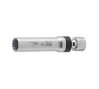 Douille articulée à bougie - BGS TECHNIC - 12 pans - 100 mm - Ressort de retenue - Chrome-vanadium