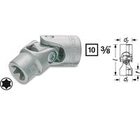 Douille articulée TORX® extérieur T 10 Longueur: 44 mm Hazet 880G-E10 Propulseur: 3/8 (10 mm) 1 pc(s)
