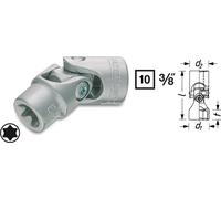 HAZET Douille 880G-E10 ∙ Carré creux 3/8 pouce (10 mm) ∙ Profil TORX® extérie...